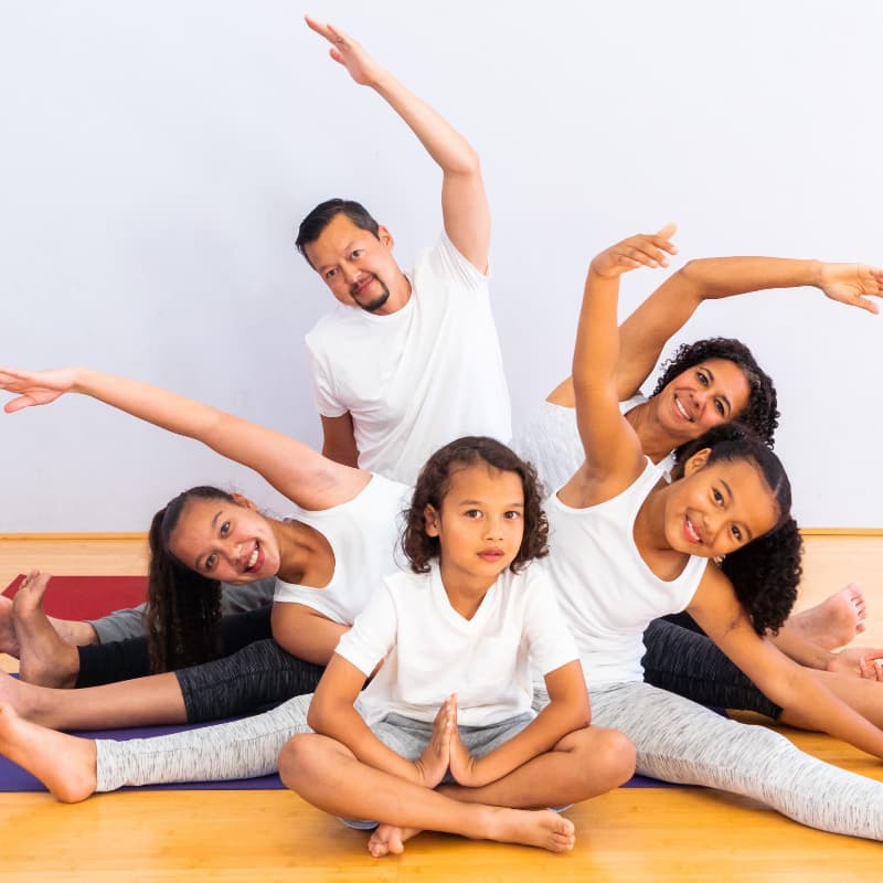 A Family in a Private Yoga Class