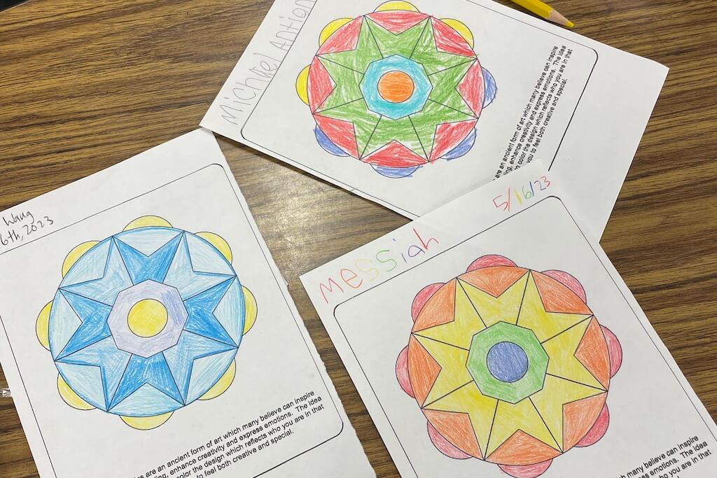 Kids Yoga Coloring Meditation Mandalas