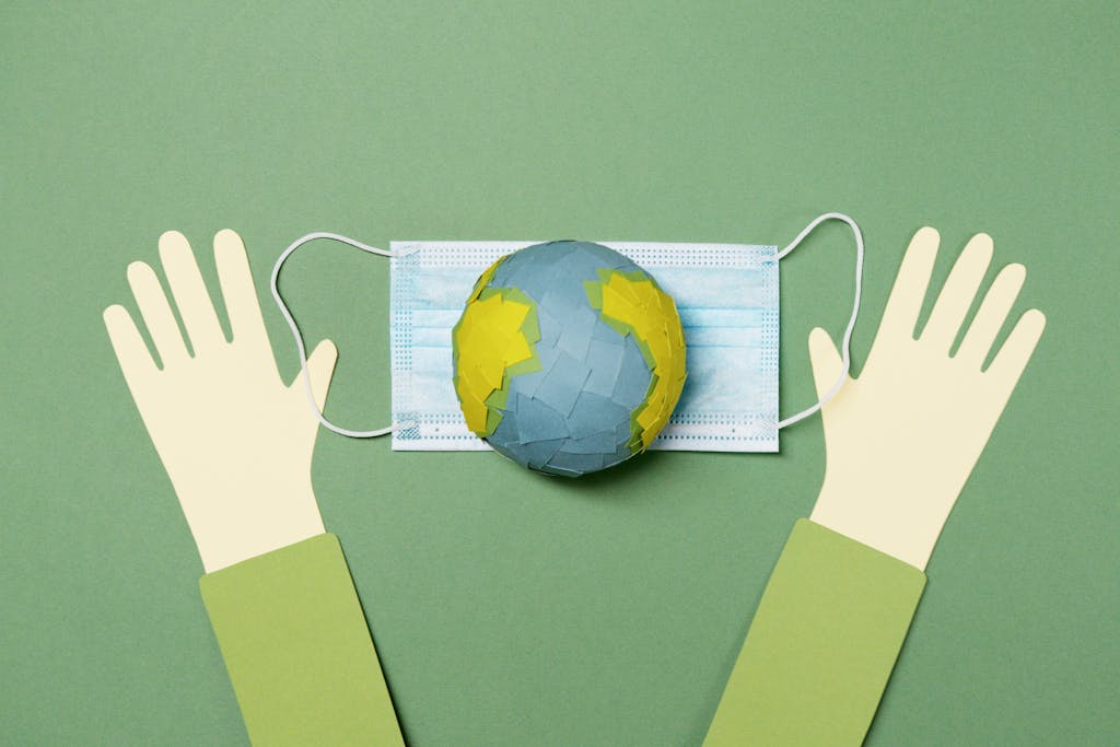 A handmade craft of the world under a mask